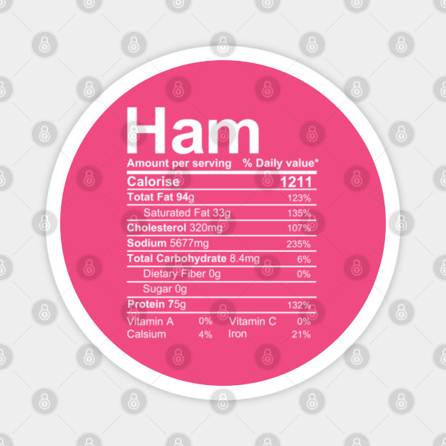 ham Nutritional Facts Nutritional Facts TeePublic